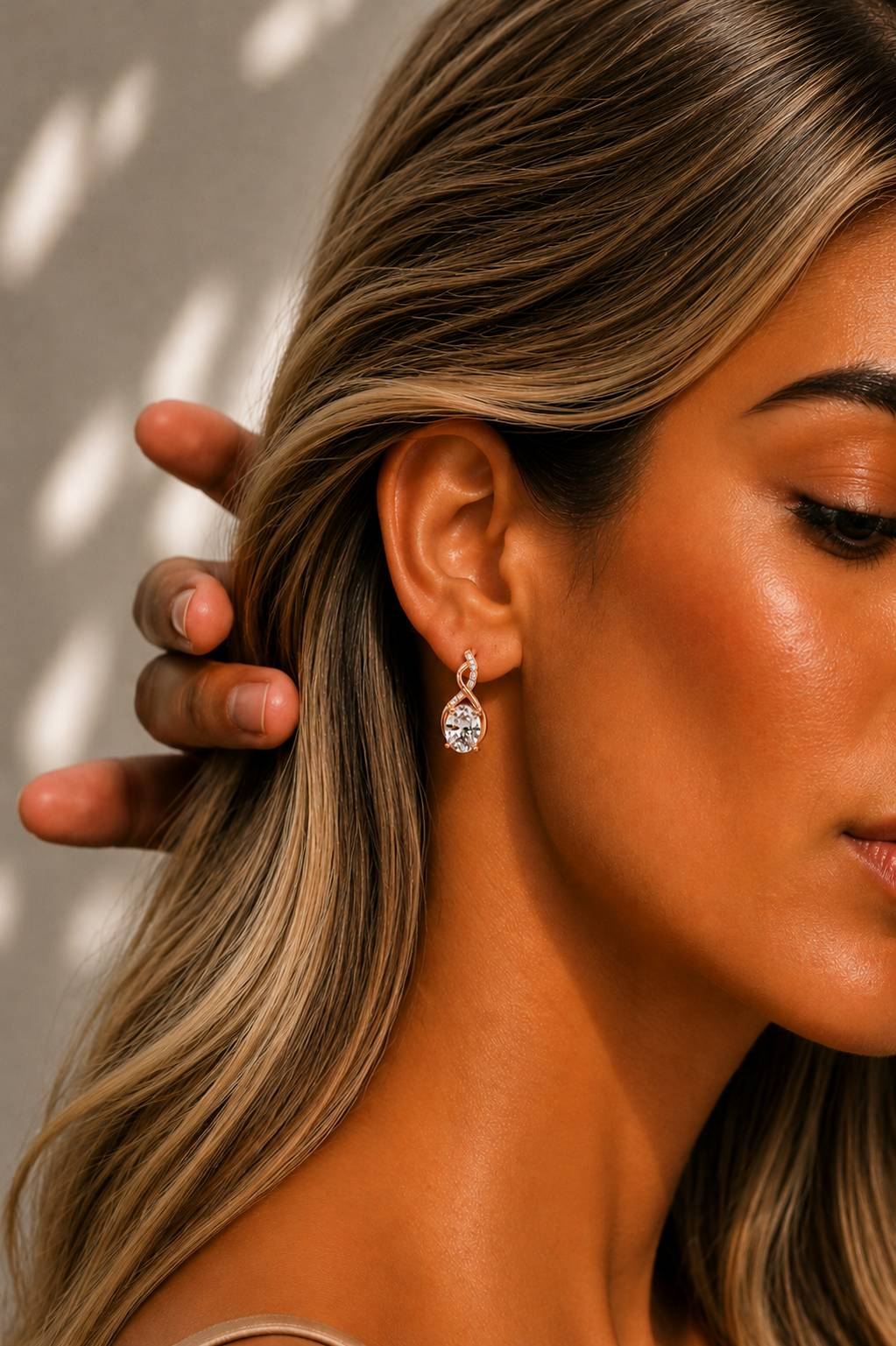 Oval & Round Cut Prong Set Lab Grown Unique Diamond Earring - HIGHCARAT DIAMONDS