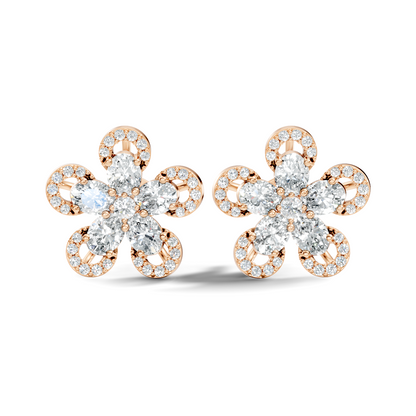 2.56 Ct Round & Oval Shape Lab Grown & Natural Diamond Every Wear Sparkling Diamond Earrings For Women - HIGHCARAT DIAMONDS