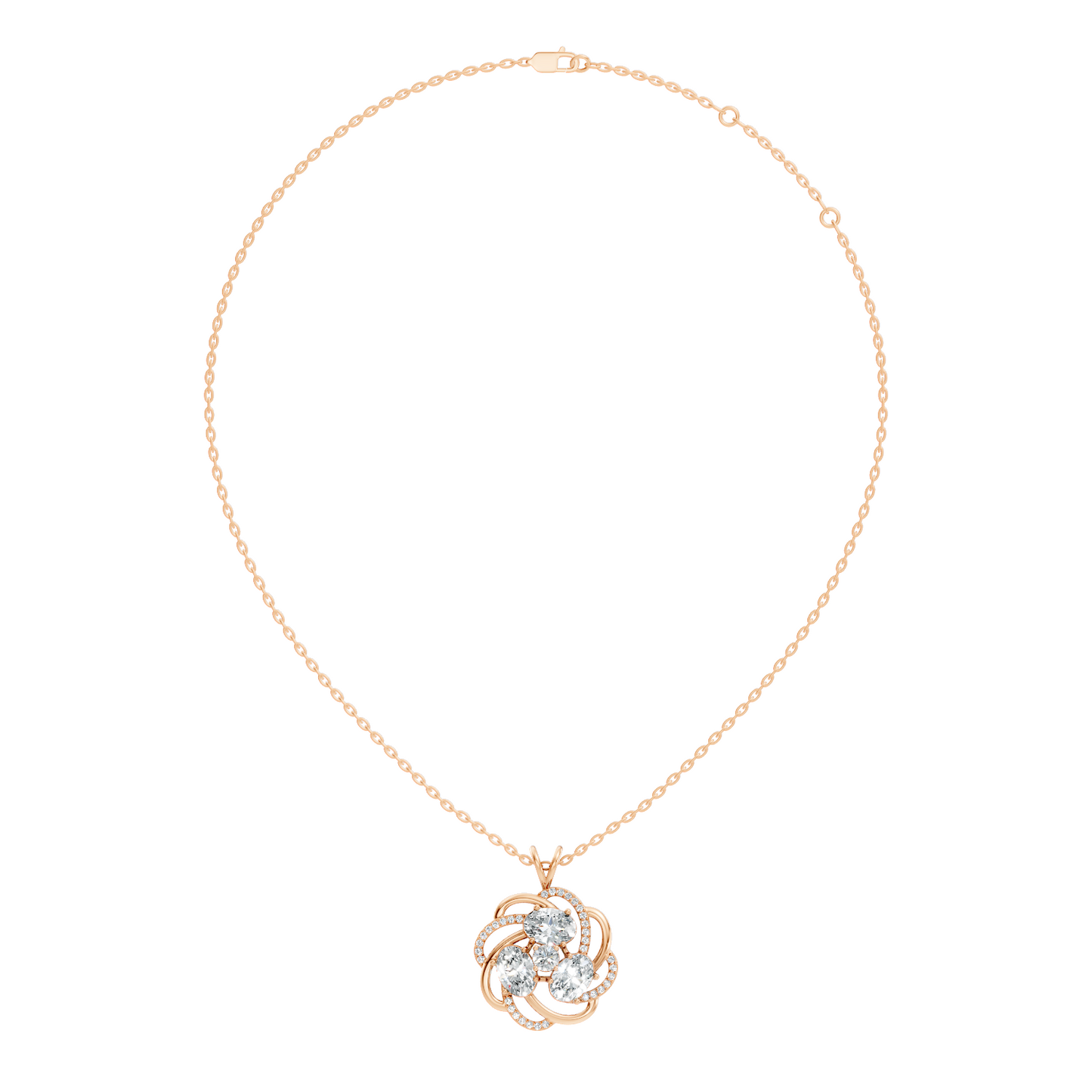 Infinity Drop Lab-Grown Diamond Pendant Necklace Symbol of Eternal Love Jewelry - HIGHCARAT DIAMONDS