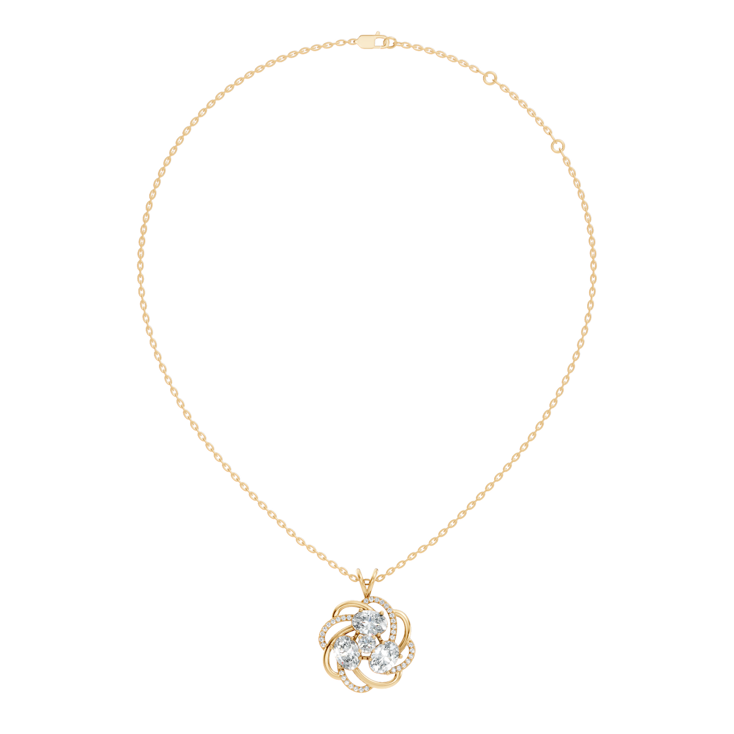 Infinity Drop Lab-Grown Diamond Pendant Necklace Symbol of Eternal Love Jewelry - HIGHCARAT DIAMONDS