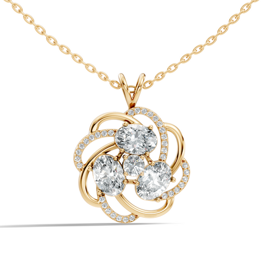 Infinity Drop Lab-Grown Diamond Pendant Necklace Symbol of Eternal Love Jewelry - HIGHCARAT DIAMONDS