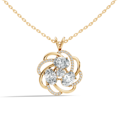 Infinity Drop Lab-Grown Diamond Pendant Necklace Symbol of Eternal Love Jewelry - HIGHCARAT DIAMONDS