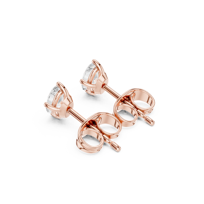 Oval Shape Lab Grown Diamond Antique Delicate Dainty Elegant Party Wear Stud Earring For Women's