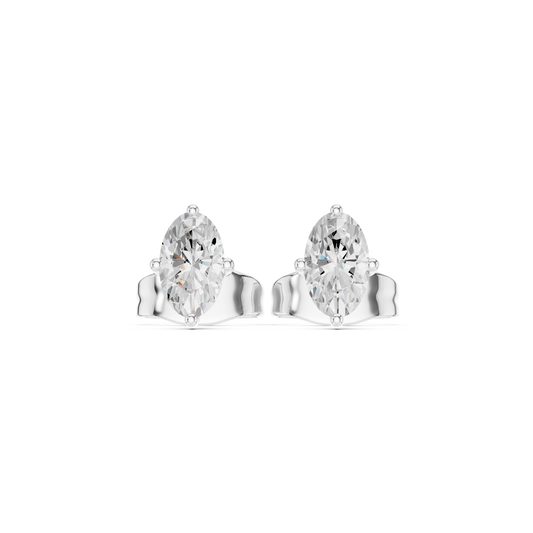 Oval Shape Lab Grown Diamond Antique Delicate Dainty Elegant Party Wear Stud Earring For Women's