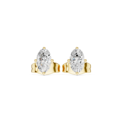 Oval Shape Lab Grown Diamond Antique Delicate Dainty Elegant Party Wear Stud Earring For Women's