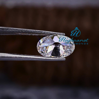 Oval Old European Cut Lab Grown Diamond Shinning  Vintage Faceting Loose Diamond - HIGHCARAT DIAMONDS