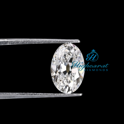 Oval Old European Cut Lab Grown Diamond Shinning  Vintage Faceting Loose Diamond - HIGHCARAT DIAMONDS