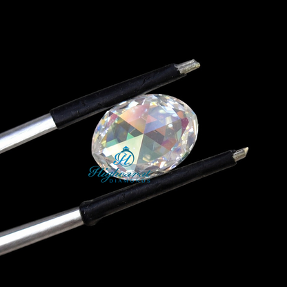 Oval Rose Cut Lab Grown Diamond  Vintage Style Loose Diamond for Fine Jewelry - HIGHCARAT DIAMONDS