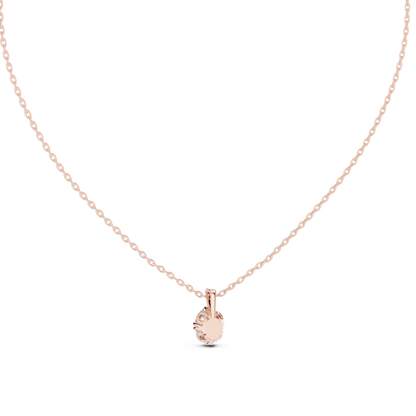 Classic Oval Cut Labgrown Diamond Solitaire Pendant For Her In 14K Solid Gold - HIGHCARAT DIAMONDS