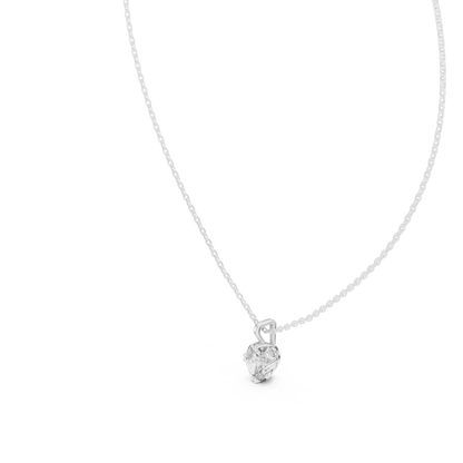 Classic Oval Cut Labgrown Diamond Solitaire Pendant For Her In 14K Solid Gold - HIGHCARAT DIAMONDS