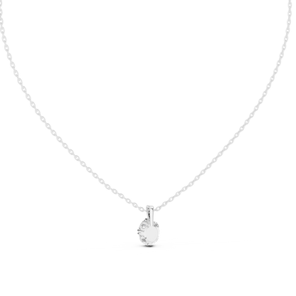 Classic Oval Cut Labgrown Diamond Solitaire Pendant For Her In 14K Solid Gold - HIGHCARAT DIAMONDS