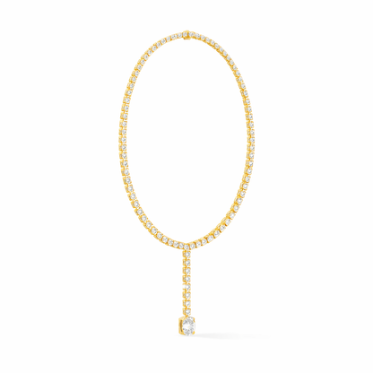 Oval Shape Lab Grown 10k Solid Rose Gold Fabulous Unique Diamond Necklace For Birthday Gift - HIGHCARAT DIAMONDS