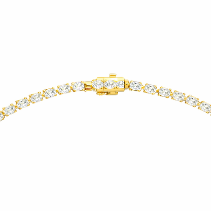 Oval Shape Lab Grown 10k Solid Rose Gold Fabulous Unique Diamond Necklace For Birthday Gift - HIGHCARAT DIAMONDS