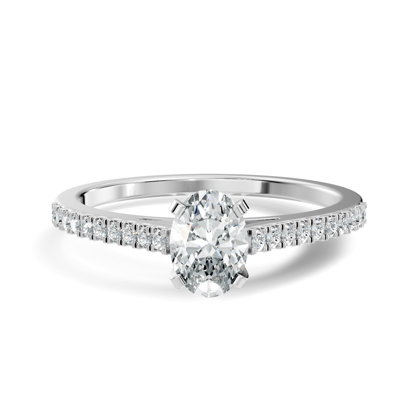 Vintage Oval and Round Cut Lab Grown Diamond Minimalist Dainty Stackable Wedding Wear Ring For Women's - HIGHCARAT DIAMONDS