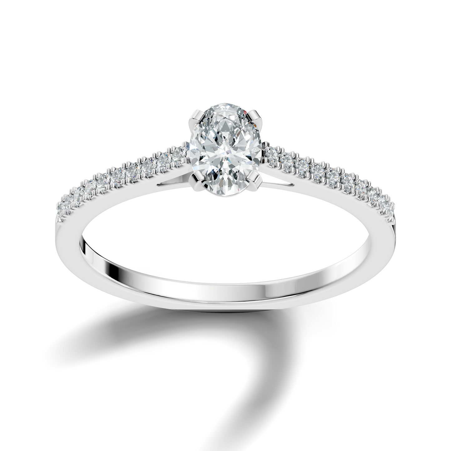 Vintage Oval and Round Cut Lab Grown Diamond Minimalist Dainty Stackable Wedding Wear Ring For Women's - HIGHCARAT DIAMONDS