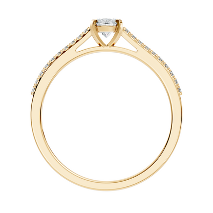 Vintage Oval and Round Cut Lab Grown Diamond Minimalist Dainty Stackable Wedding Wear Ring For Women's - HIGHCARAT DIAMONDS