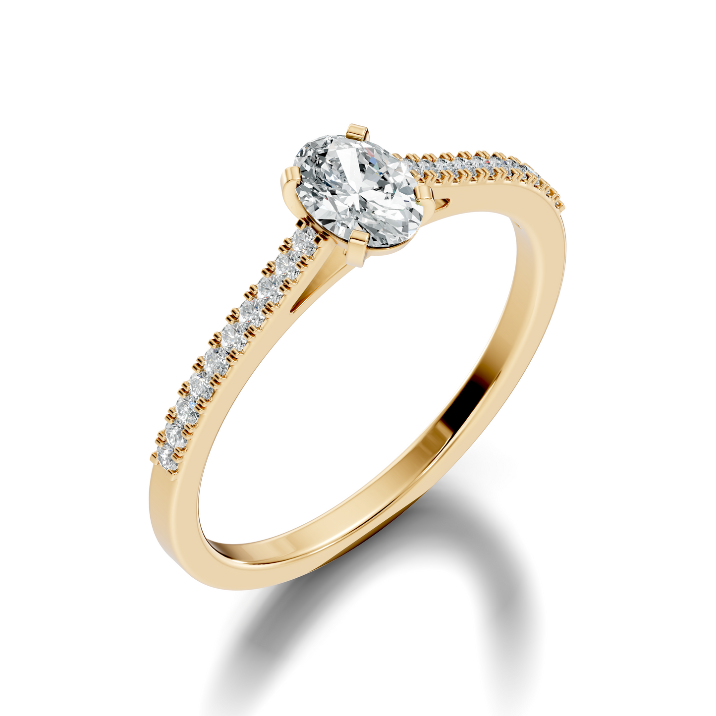 Vintage Oval and Round Cut Lab Grown Diamond Minimalist Dainty Stackable Wedding Wear Ring For Women's - HIGHCARAT DIAMONDS