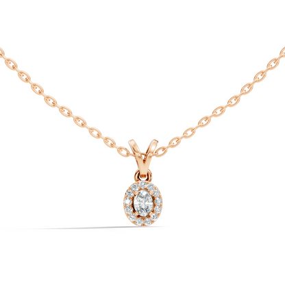 Classic Oval Cut Diamond Anniversary Pendant in 14K Solid White Gold  Gift for Her - HIGHCARAT DIAMONDS