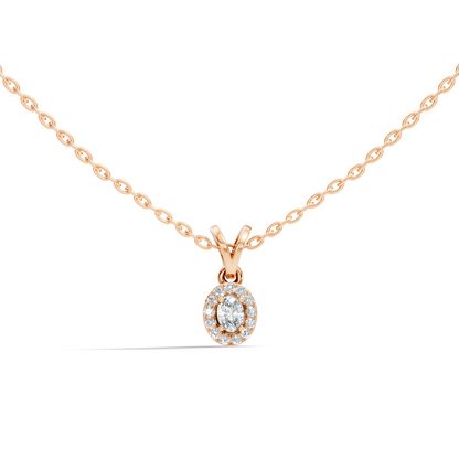 Classic Oval Cut Diamond Anniversary Pendant in 14K Solid White Gold  Gift for Her - HIGHCARAT DIAMONDS