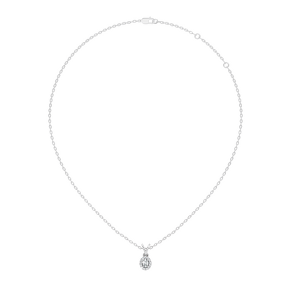 Classic Oval Cut Diamond Anniversary Pendant in 14K Solid White Gold  Gift for Her - HIGHCARAT DIAMONDS
