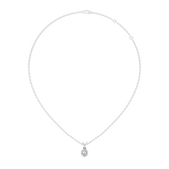 Classic Oval Cut Diamond Anniversary Pendant in 14K Solid White Gold  Gift for Her - HIGHCARAT DIAMONDS