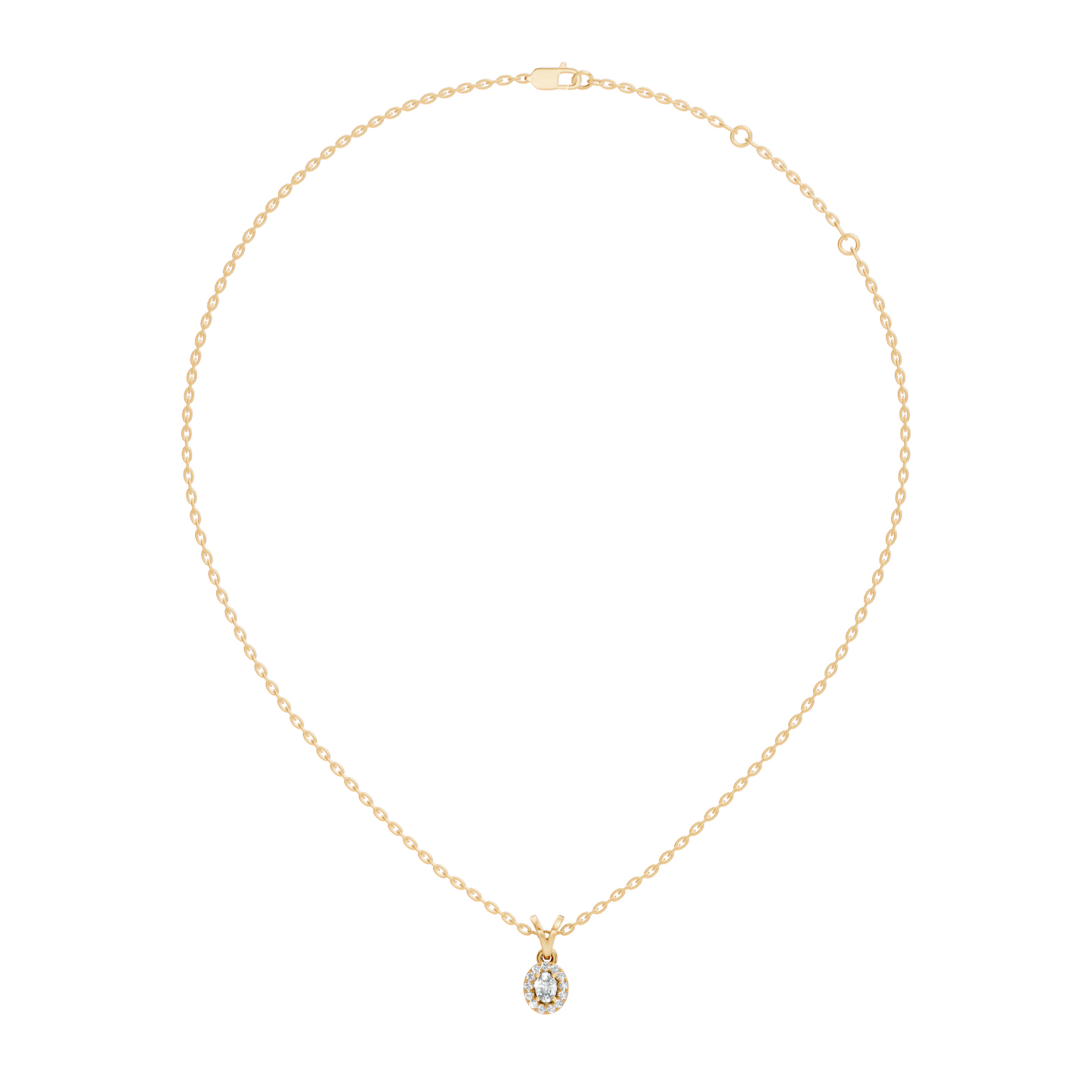Classic Oval Cut Diamond Anniversary Pendant in 14K Solid White Gold  Gift for Her - HIGHCARAT DIAMONDS