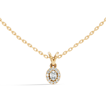 Classic Oval Cut Diamond Anniversary Pendant in 14K Solid White Gold  Gift for Her - HIGHCARAT DIAMONDS
