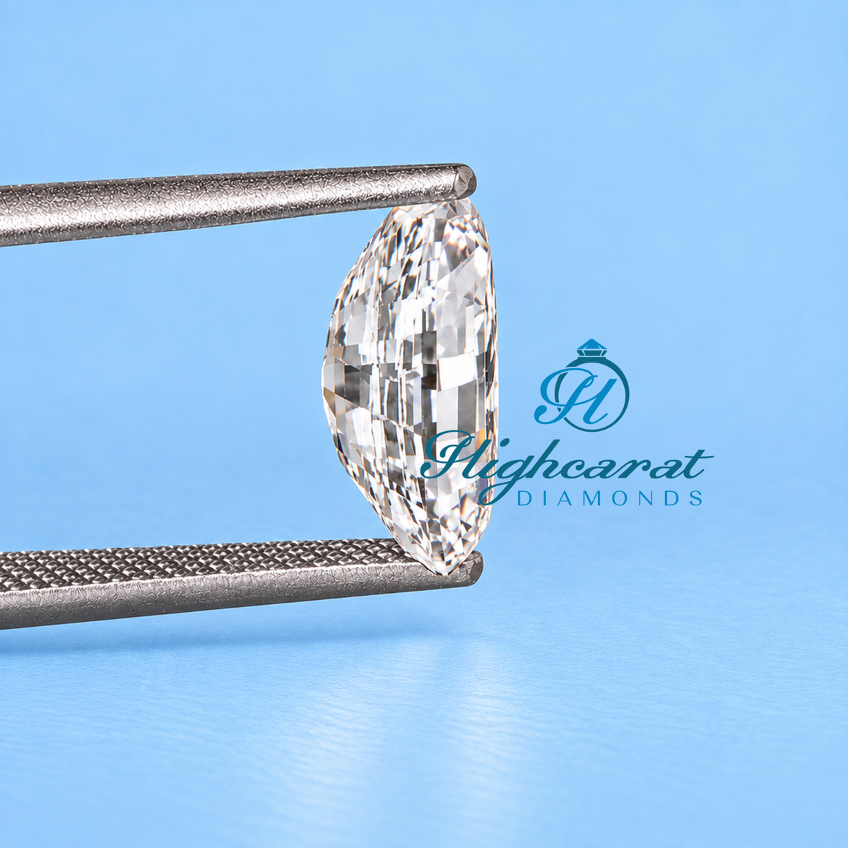Detailed oval Portuguese shape diamond