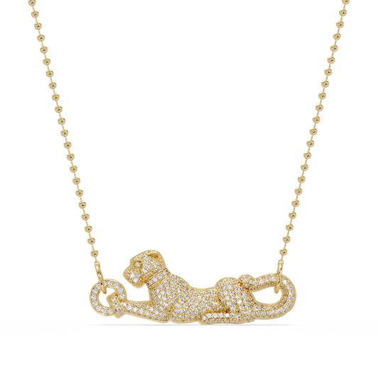 Panther Link Bar Lab Grown Diamond Hip Hop Pendant - HIGHCARAT DIAMONDS