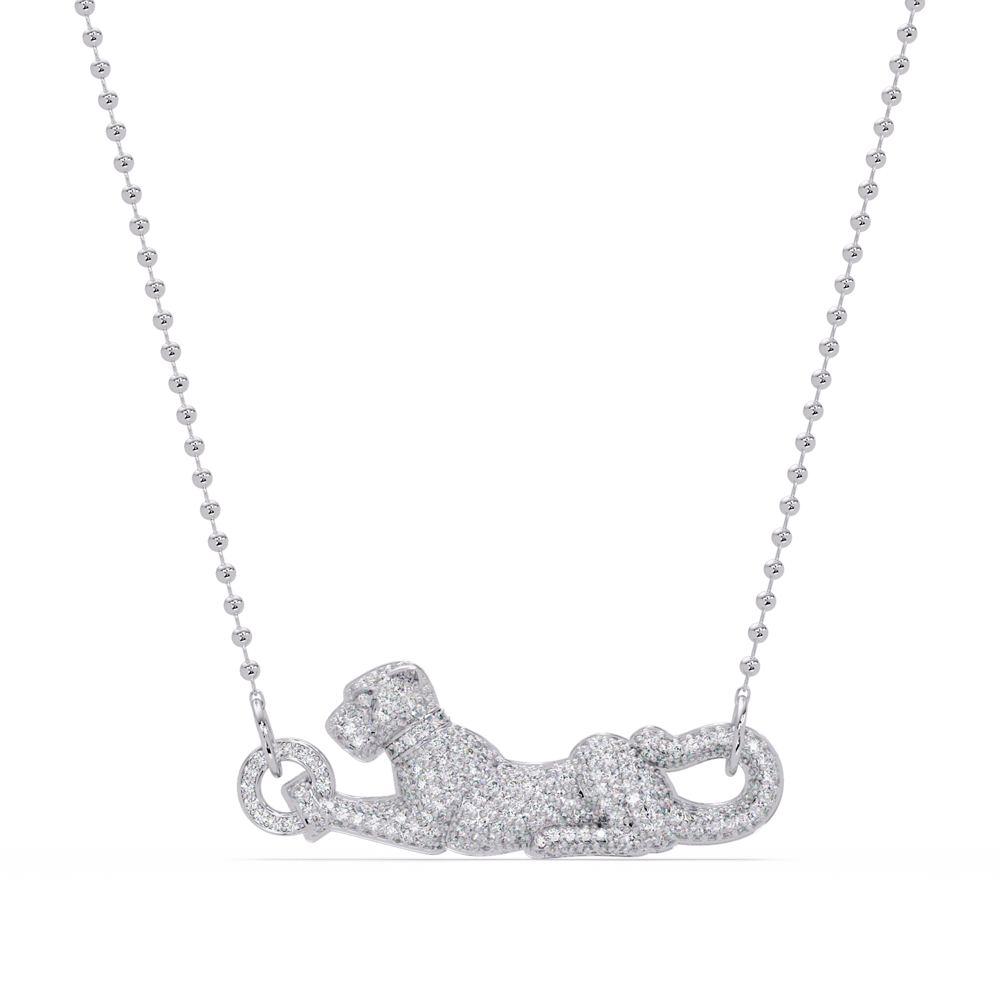Panther Link Bar Lab Grown Diamond Hip Hop Pendant - HIGHCARAT DIAMONDS