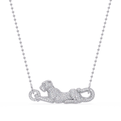 Panther Link Bar Lab Grown Diamond Hip Hop Pendant - HIGHCARAT DIAMONDS