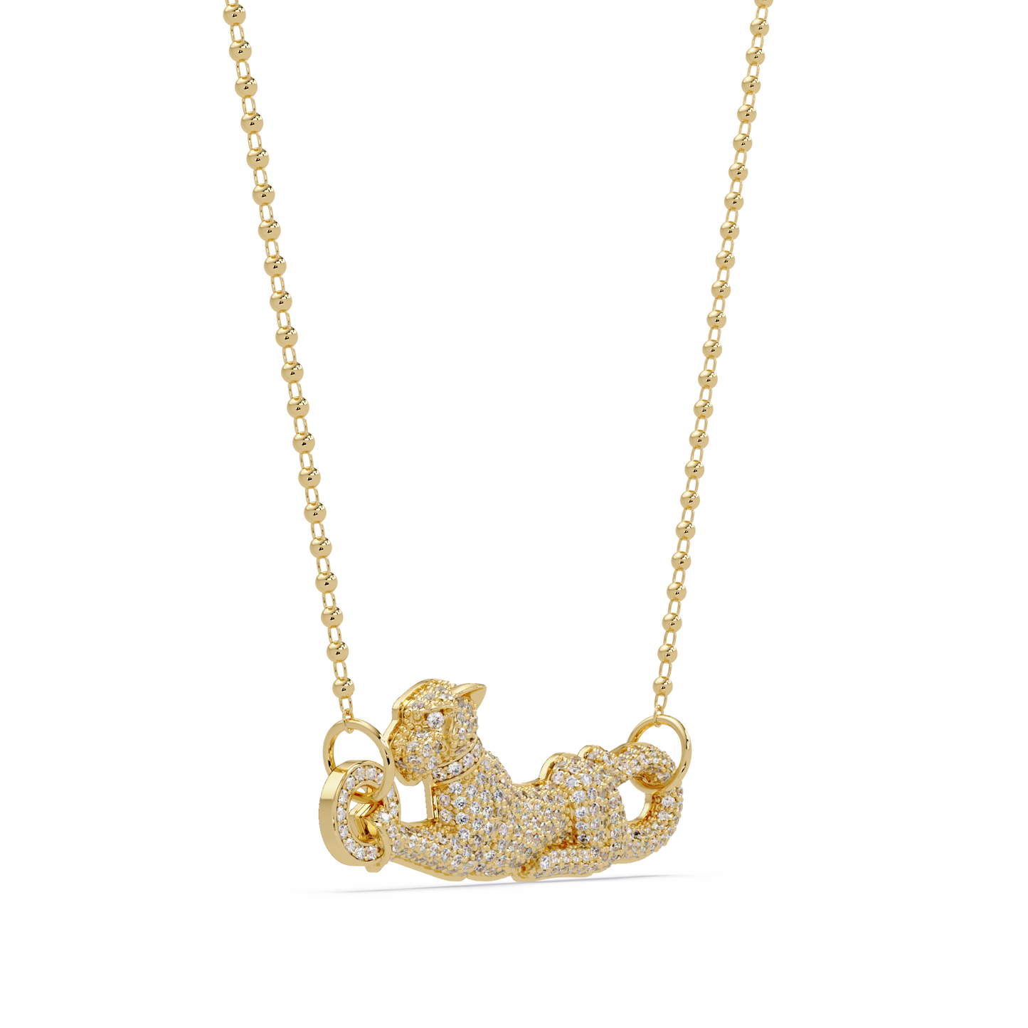 Panther Link Bar Lab Grown Diamond Hip Hop Pendant - HIGHCARAT DIAMONDS