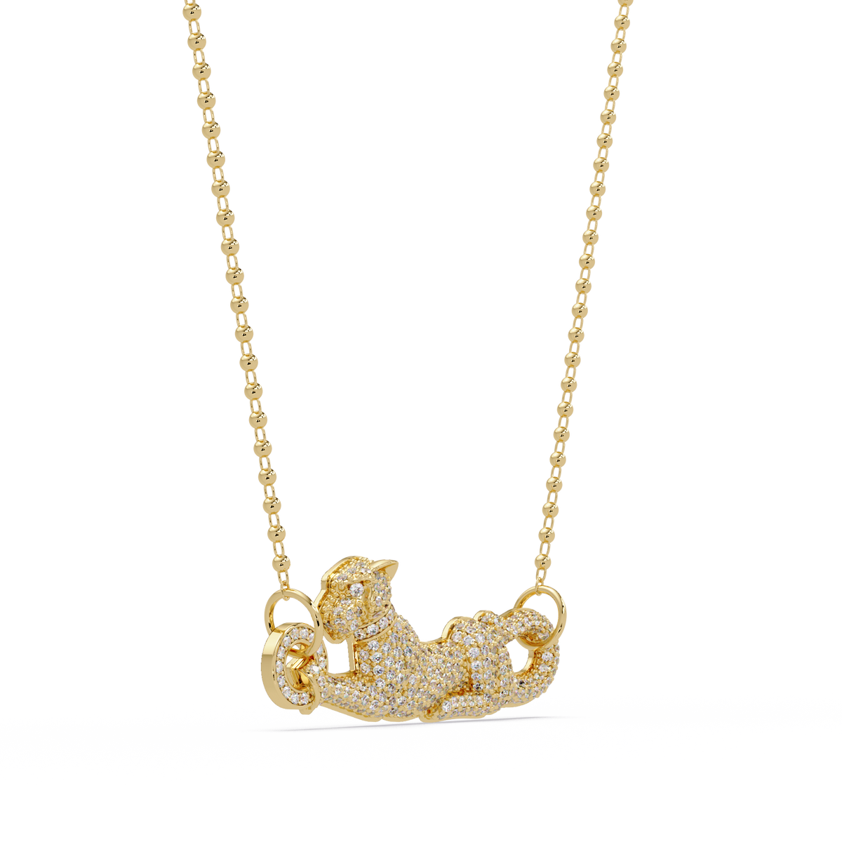 Panther Link Bar Lab Grown Diamond Hip Hop Pendant - HIGHCARAT DIAMONDS