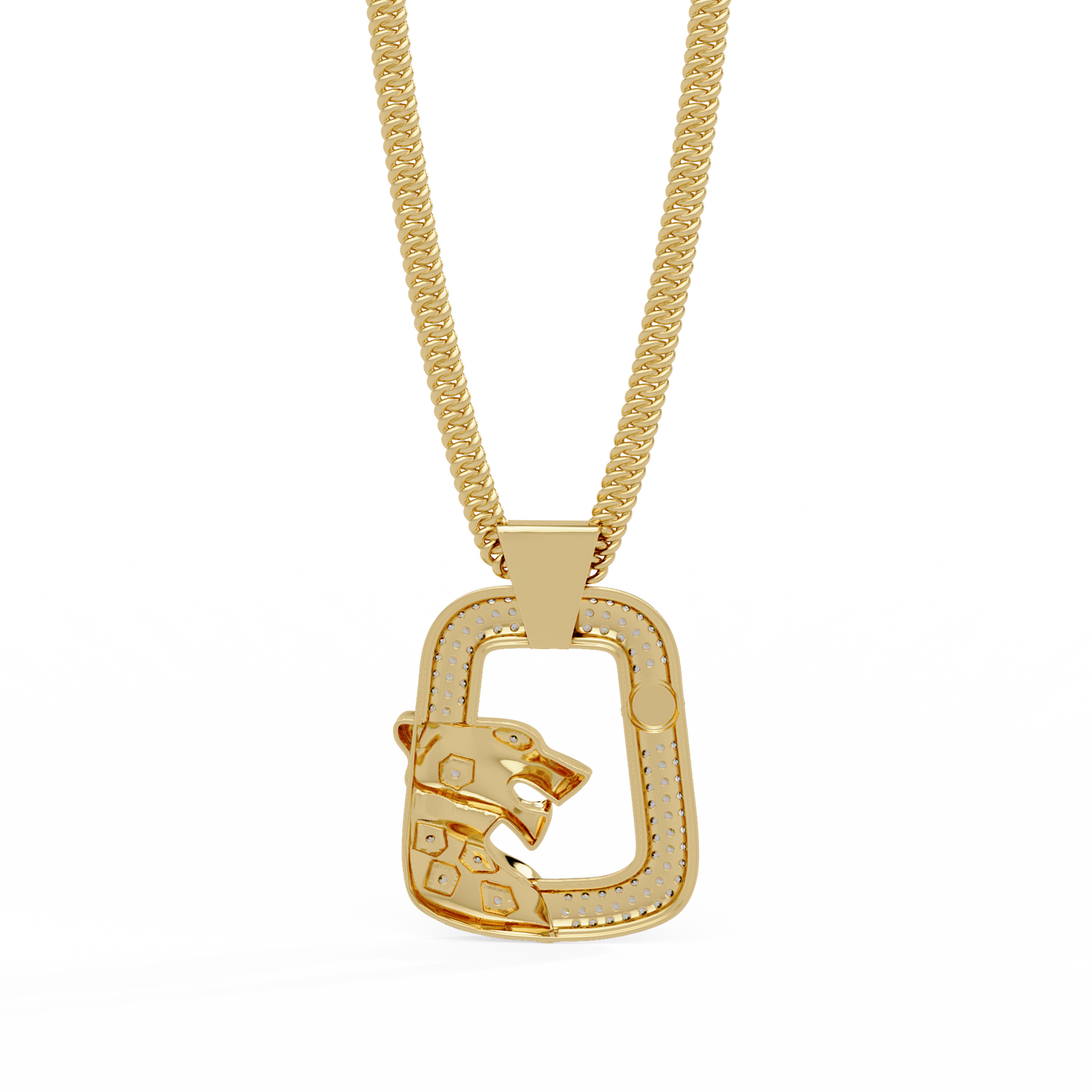 Panther Lock Carabiner Lab grown Diamond Pendant - HIGHCARAT DIAMONDS