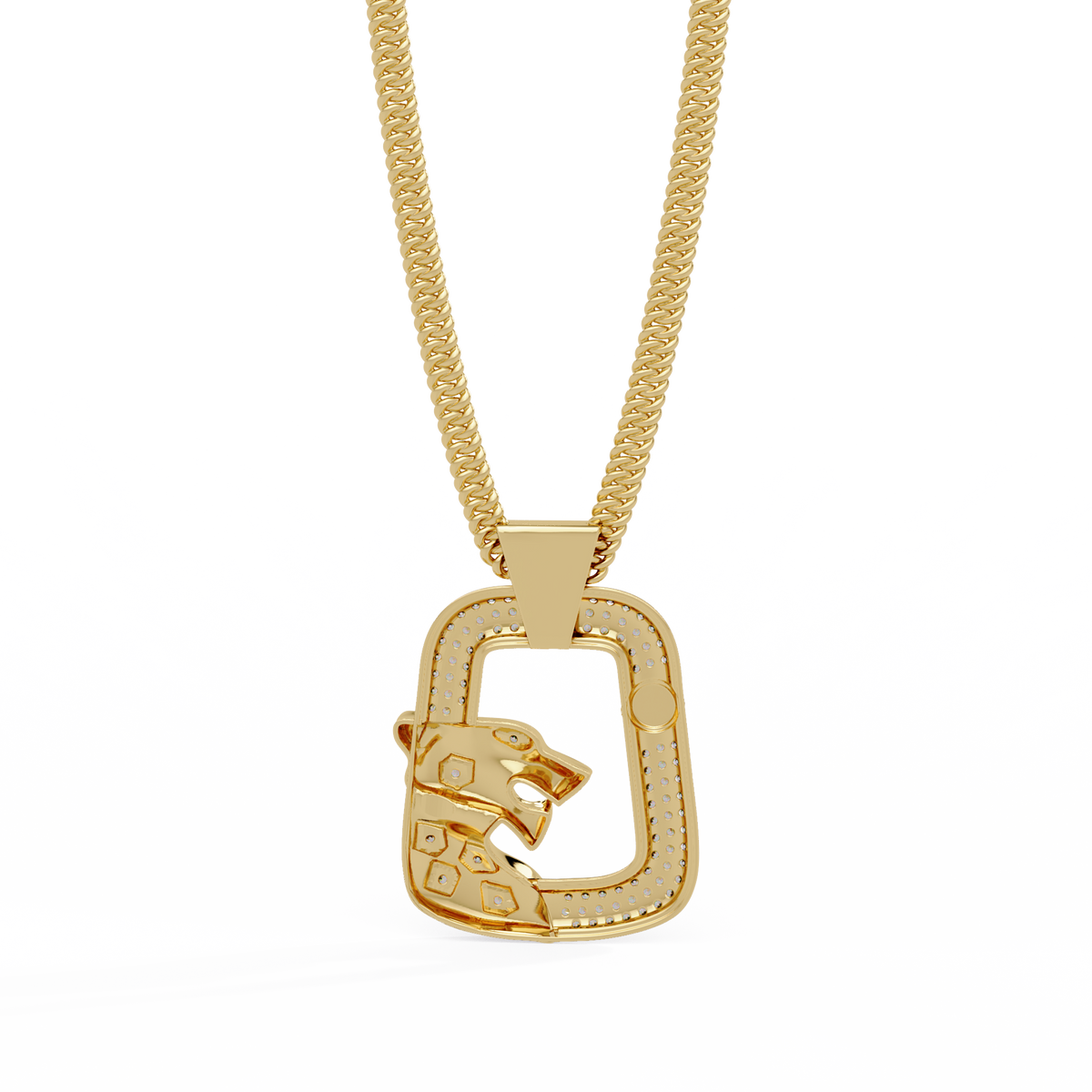Panther Lock Carabiner Lab grown Diamond Pendant - HIGHCARAT DIAMONDS