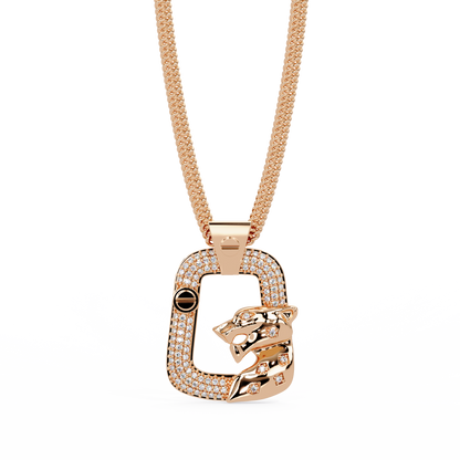 Panther Lock Carabiner Lab grown Diamond Pendant - HIGHCARAT DIAMONDS