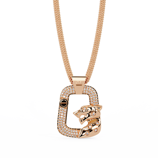 Panther Lock Carabiner Lab grown Diamond Pendant - HIGHCARAT DIAMONDS