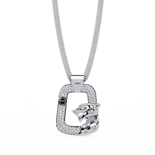 Panther Lock Carabiner Lab grown Diamond Pendant - HIGHCARAT DIAMONDS