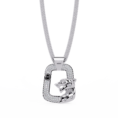 Panther Lock Carabiner Lab grown Diamond Pendant - HIGHCARAT DIAMONDS