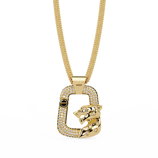 Panther Lock Carabiner Lab grown Diamond Pendant - HIGHCARAT DIAMONDS