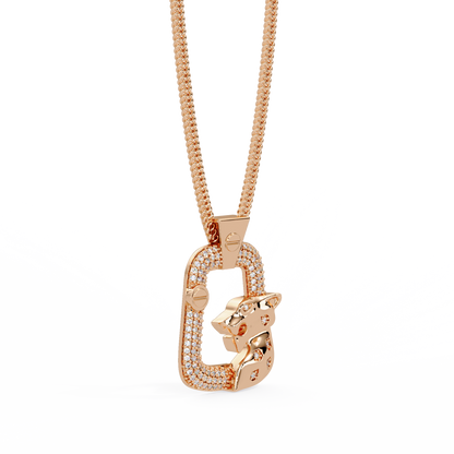 Panther Lock Carabiner Lab grown Diamond Pendant - HIGHCARAT DIAMONDS