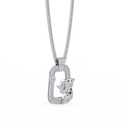 Panther Lock Carabiner Lab grown Diamond Pendant - HIGHCARAT DIAMONDS