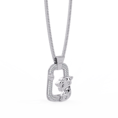 Panther Lock Carabiner Lab grown Diamond Pendant - HIGHCARAT DIAMONDS