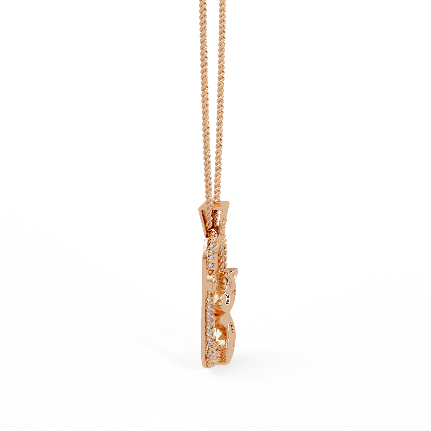 Panther Lock Carabiner Lab grown Diamond Pendant - HIGHCARAT DIAMONDS
