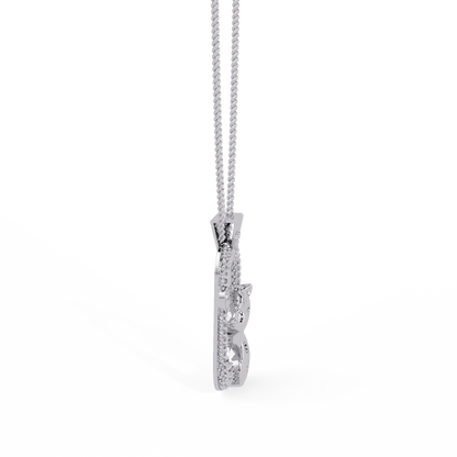 Panther Lock Carabiner Lab grown Diamond Pendant - HIGHCARAT DIAMONDS