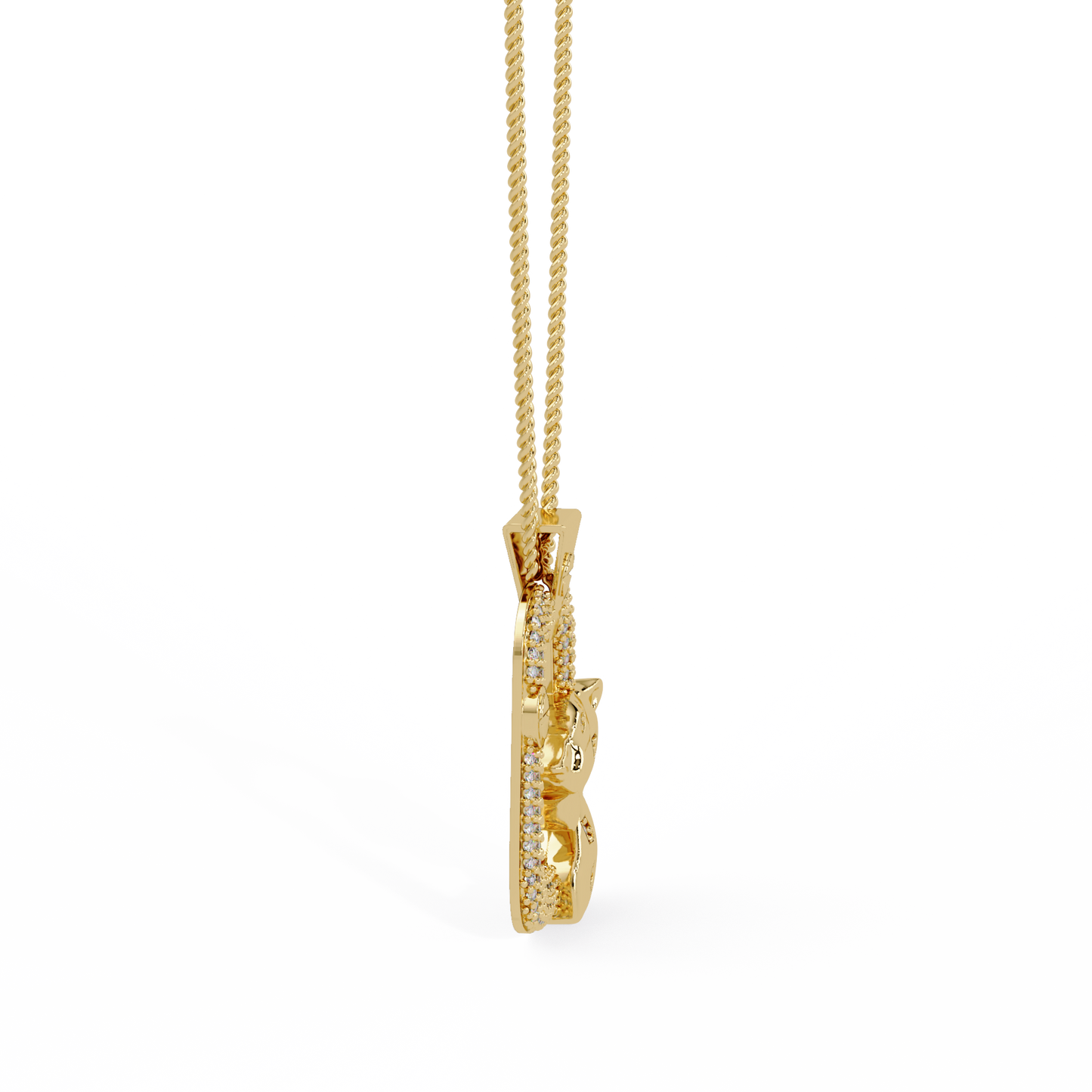 Panther Lock Carabiner Lab grown Diamond Pendant - HIGHCARAT DIAMONDS