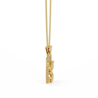 Panther Lock Carabiner Lab grown Diamond Pendant - HIGHCARAT DIAMONDS