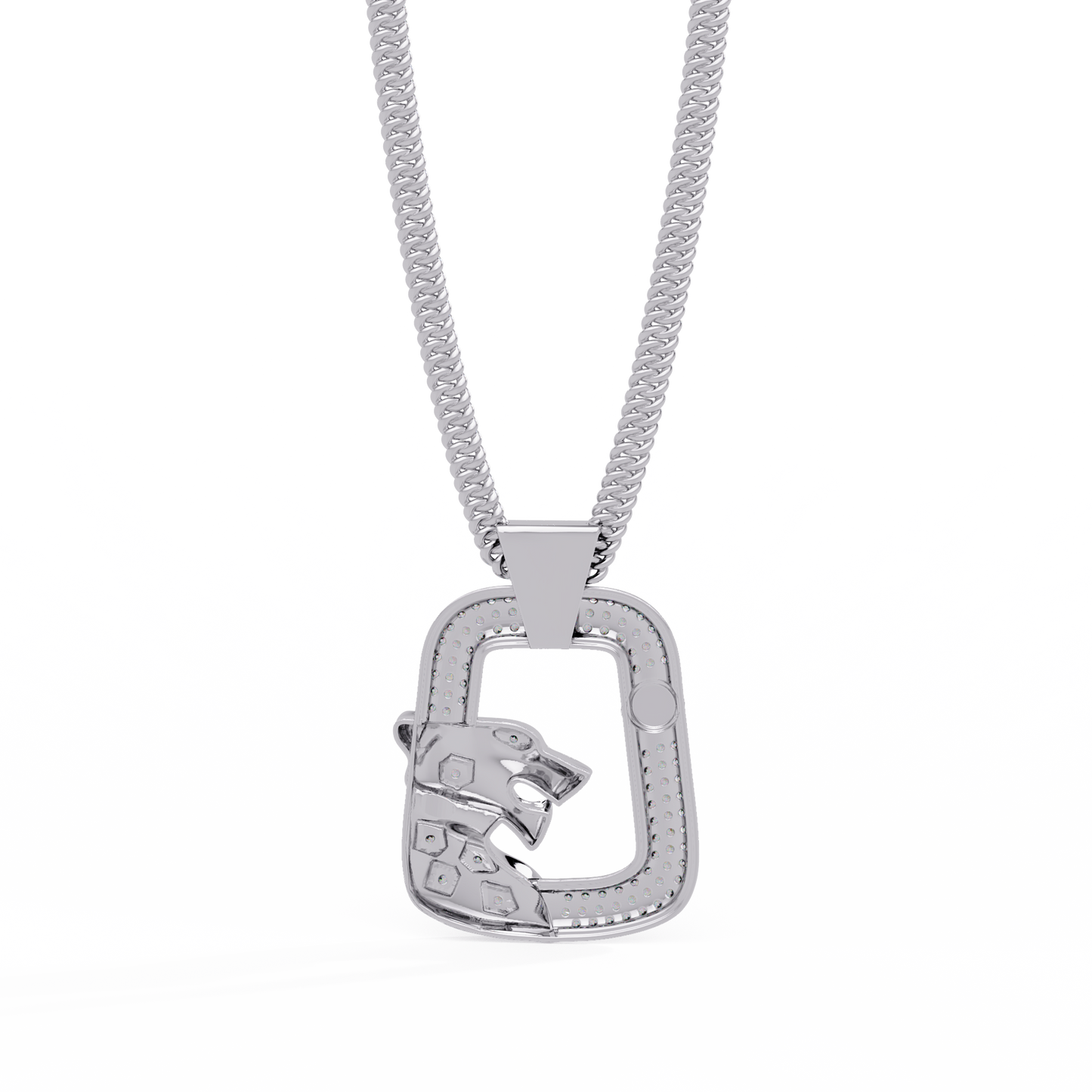 Panther Lock Carabiner Lab grown Diamond Pendant - HIGHCARAT DIAMONDS