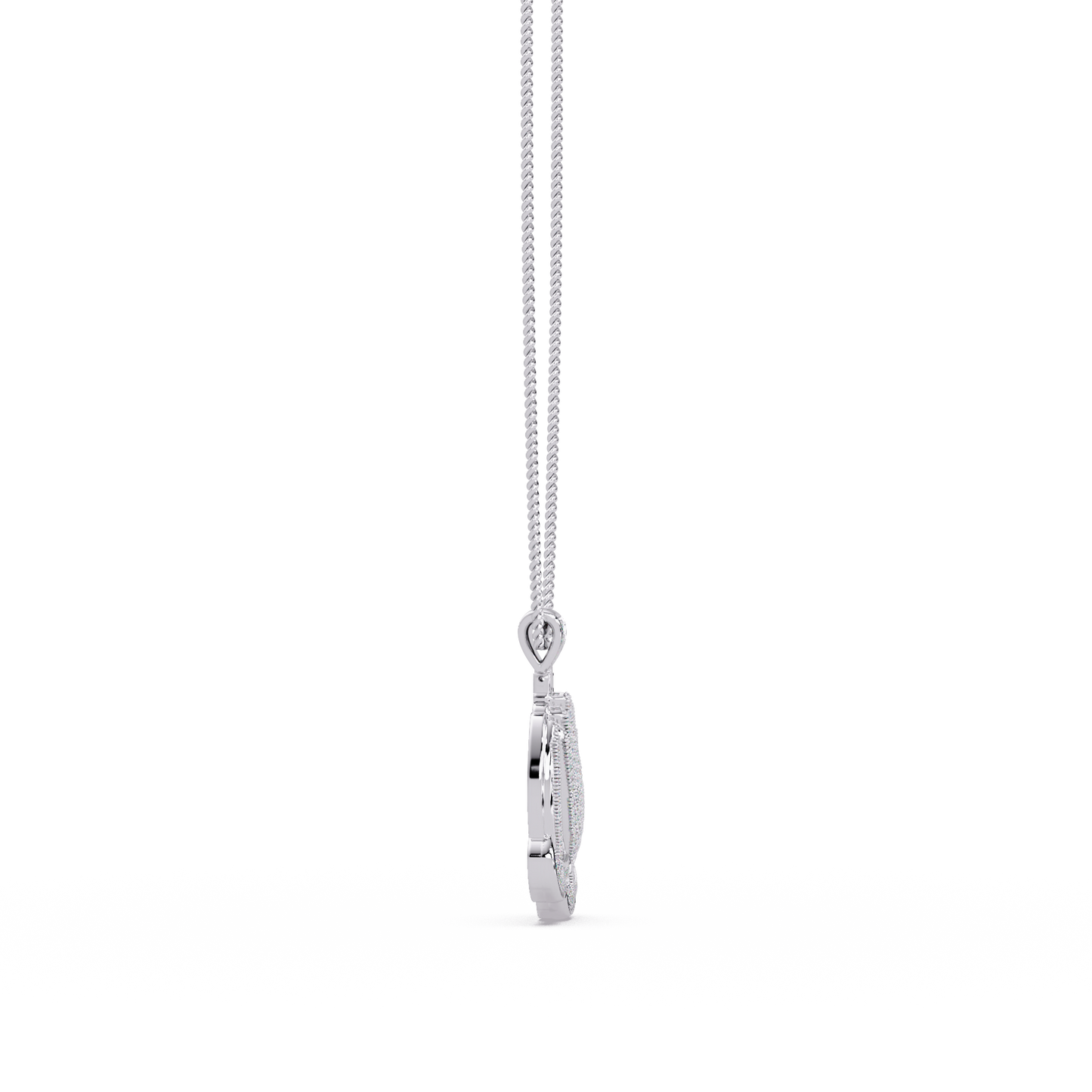 Pave Lab Grown Diamond Prayer Hands Pendant - HIGHCARAT DIAMONDS
