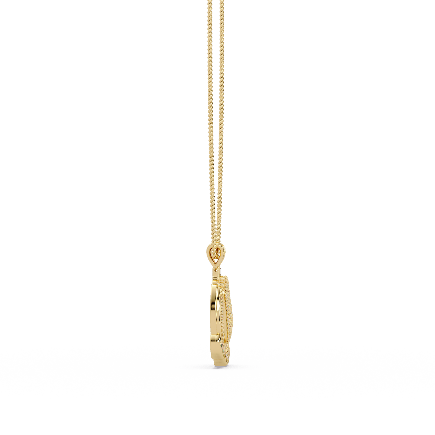 Pave Lab Grown Diamond Prayer Hands Pendant - HIGHCARAT DIAMONDS